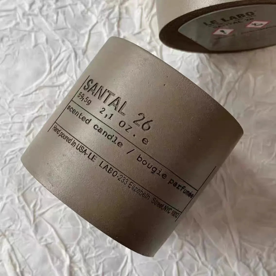 Laboratory Scented Candle Sant Concrete Jar in USA.