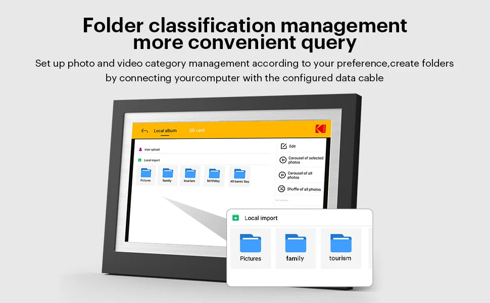Digital Picture Frame,HD IPS Touch Screen Storage in USA.