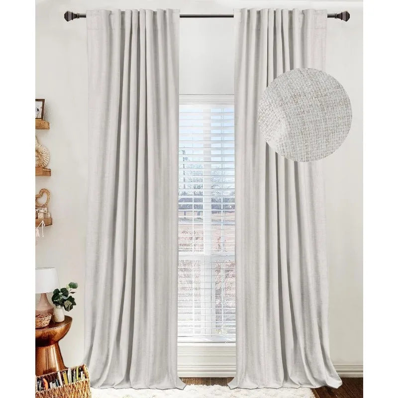 Blackout Shield Linen Blackout Curtains Bedroom in USA