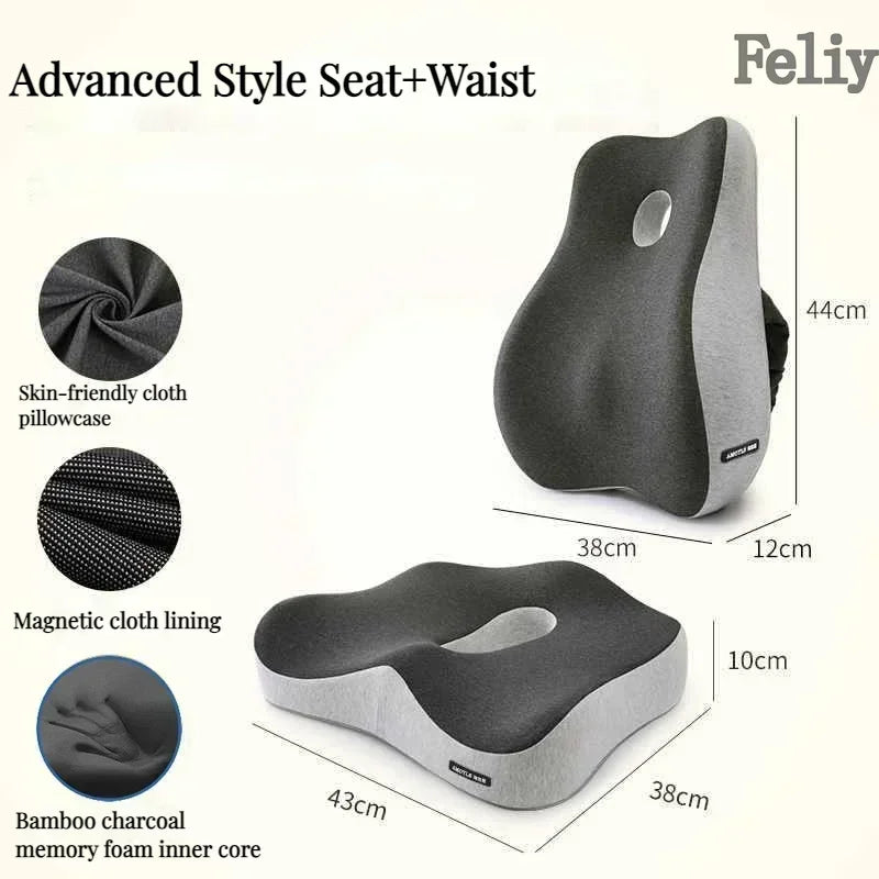 Memory Foam Office Chair Cushion Car Seat Support Waist