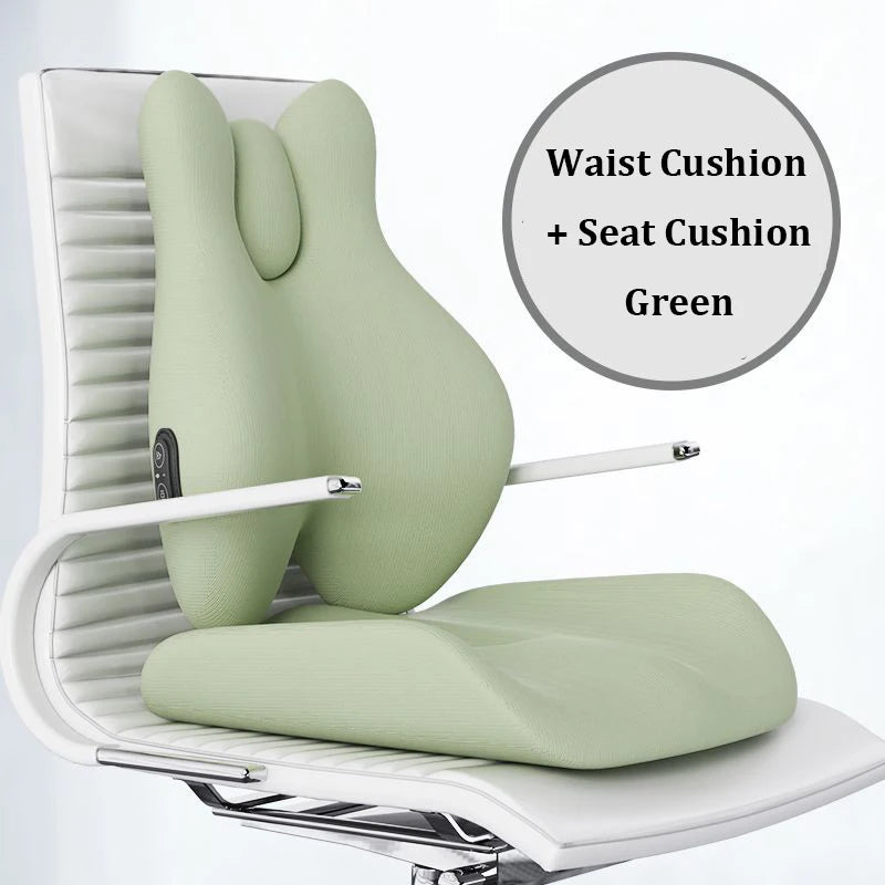 Memory Foam Electric Massage Waist Pad /Chair Cushion Set