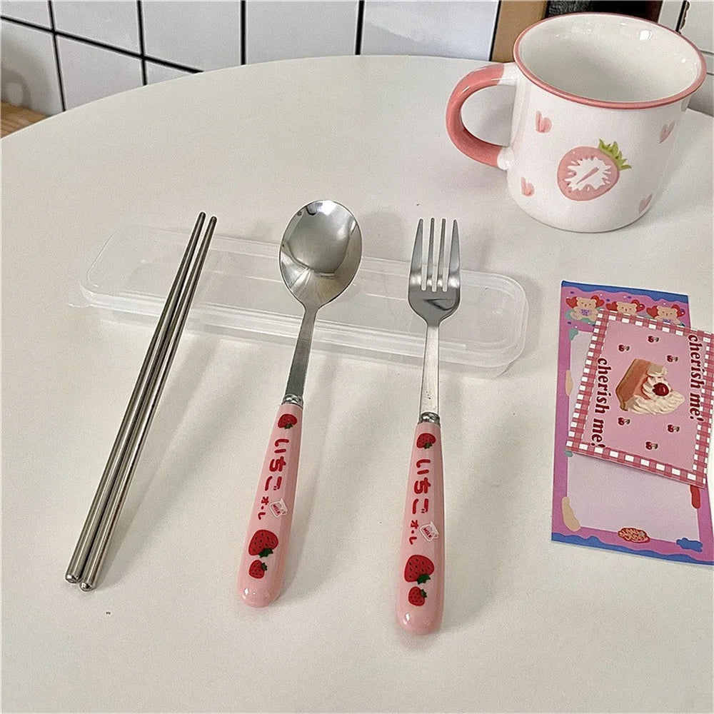 Portable Chopstick Fork Spoon With Storage Box in USA.