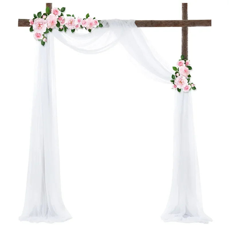 White Wedding Arch Draping Fabric Chiffon Fabric Drape in USA