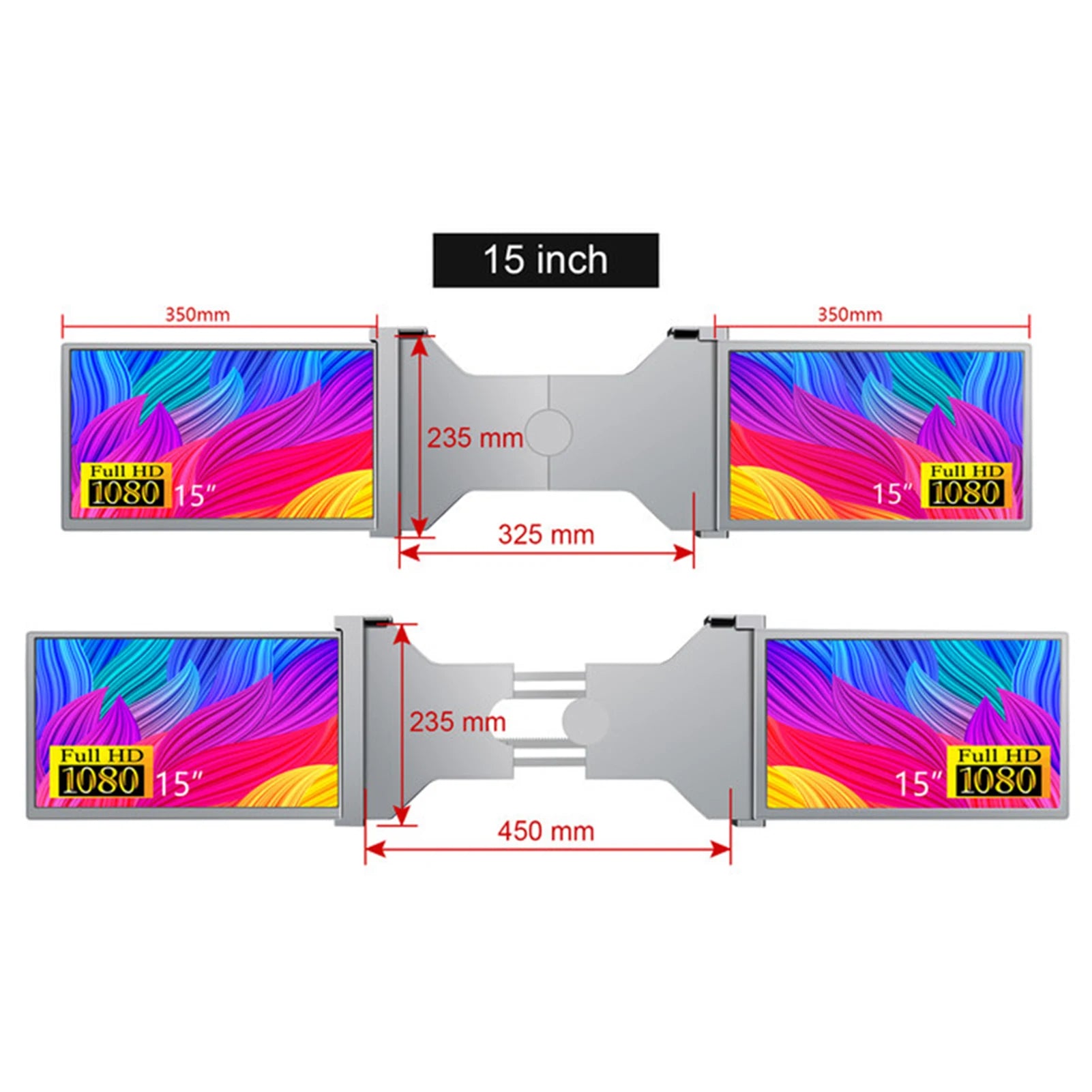 Portable Triple-screen Monitor Laptop Expansion Screen IN USA.