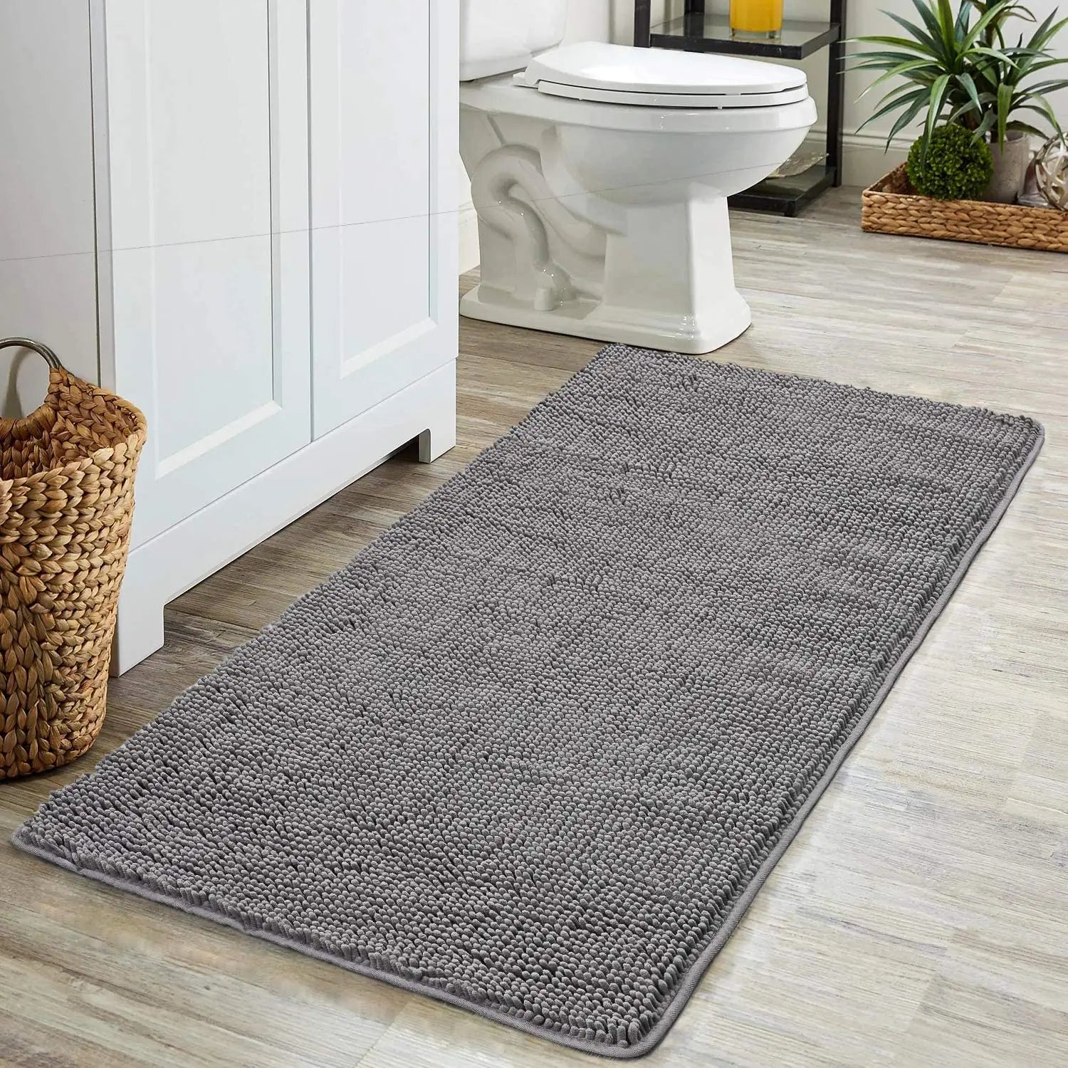 Non-slip super absorbent Bath mat Soft pile Foot mat Bathroom