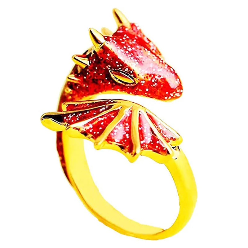 Jisensp Gothic Punk Dragon Ring Men Retro Viking Animal in USA