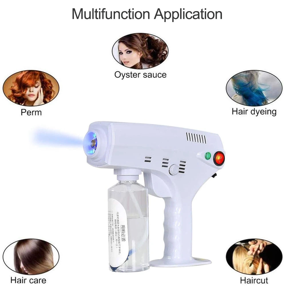 Portable Nano Steam Gun Hair Care Hydration Sprayer Hot Dyeing Care Bl