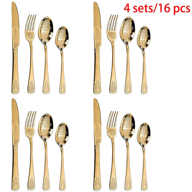 Stainless Steel Cutlery Set Portable Dinnerware Set