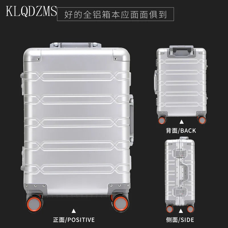 Aluminium Suitcases Wheeled Trolleys Business Trip in USA