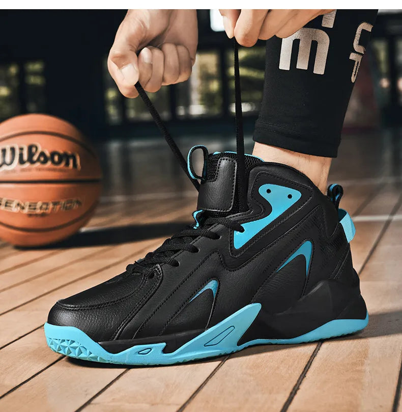 Autumn Winter Men High-Top PU Leather Basketball Shoes in USA