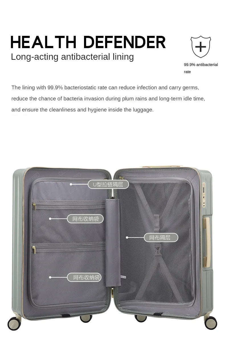 Fashion Rolling Luggage Lightweight Travel Suitcase in USA