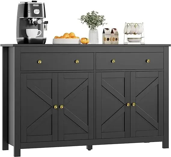 Black Sideboard Buffet Cabinet Storage, Large Buffet IN USA.