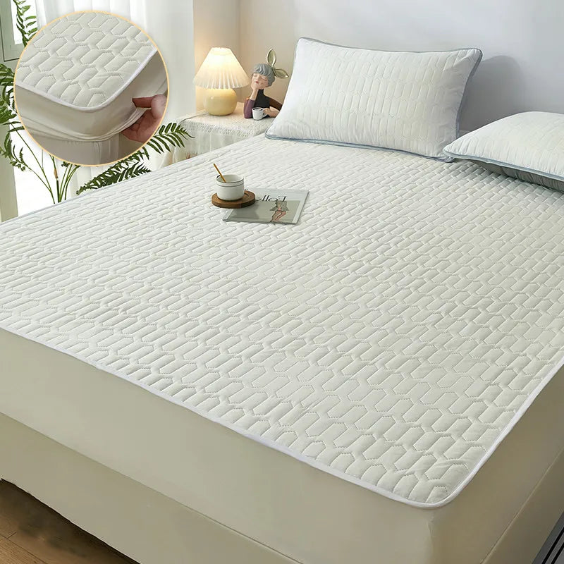 Thicken Mattress Cover Thick Quilted Stitched Bed Linen in USA.