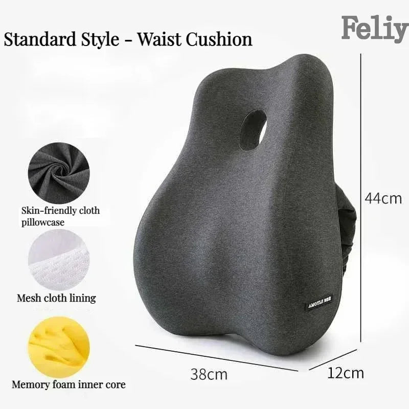 Memory Foam Office Chair Cushion Car Seat Support Waist