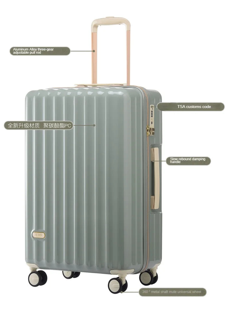 Fashion Rolling Luggage Lightweight Travel Suitcase in USA