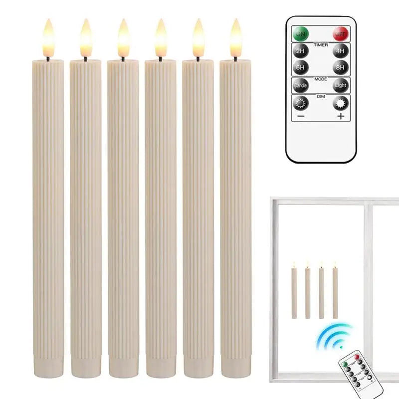 Flameless Window Candles With Remote 6X Wireless Flameless