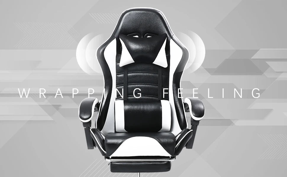 Ergonomic Gaming Chair with Footrest, PU Leather IN USA.