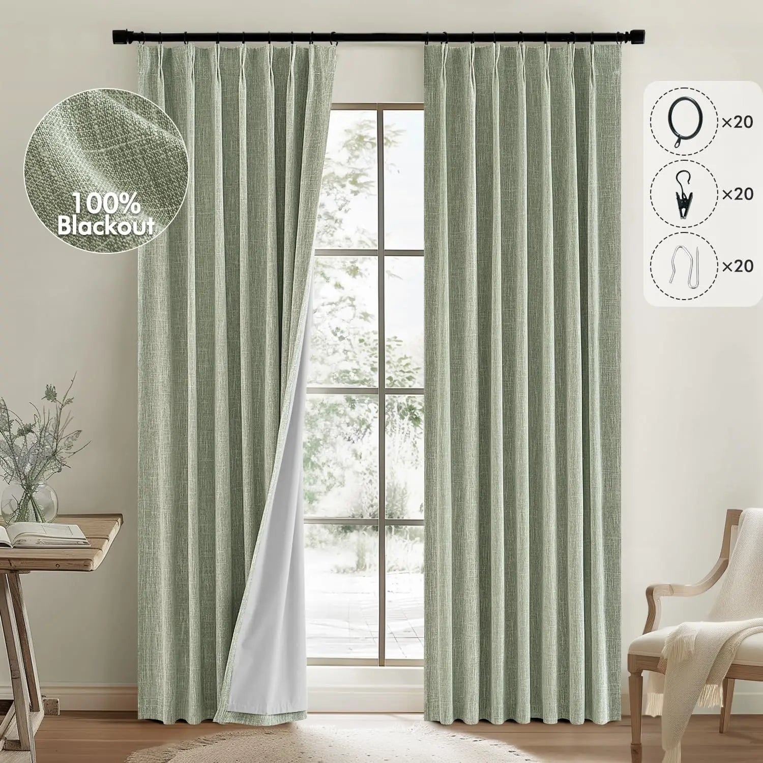 blackout linen curtains colored linen cotton curtains in USA