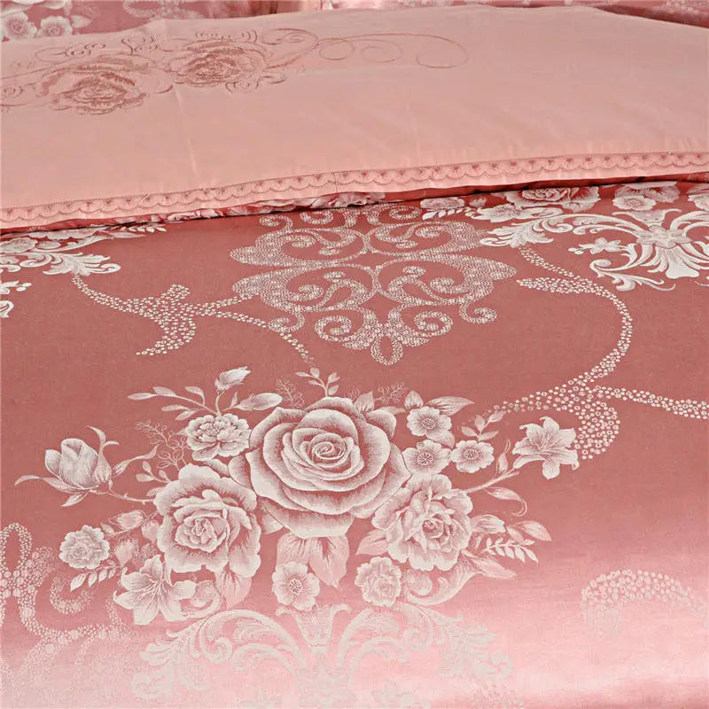 Bedding Sets Floral Grey Pink Comfort Duvet Pillowcase Flat Bed