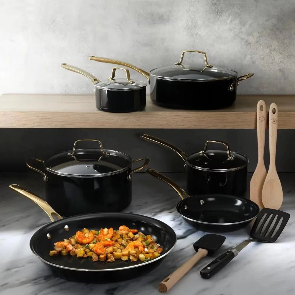 Martha Stewart Lockton 14 Piece Premium Non-Stick Heavy-Gauge Aluminum