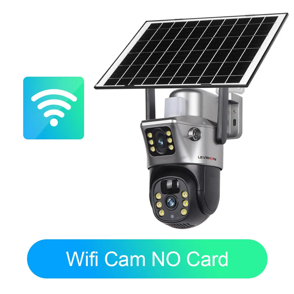 LS VISION Solar Camera 4G Sim Outdoor Dual Lens WiFi