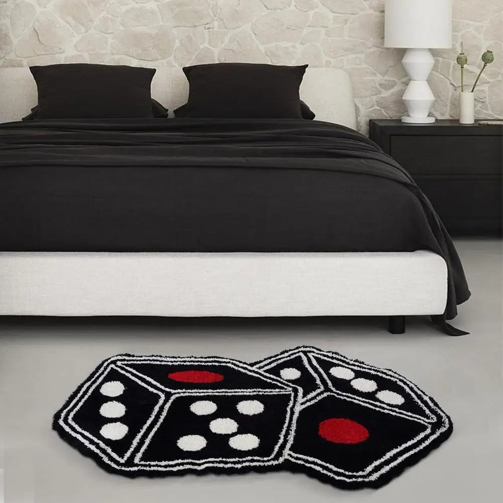 Floor Mat Dice Pattern Imitation Cashmere Kitchen Rug in USA.