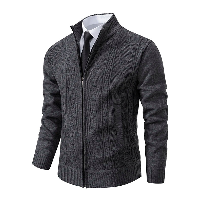 new cashmere padded warm casual men's knitted sweater coat in USA