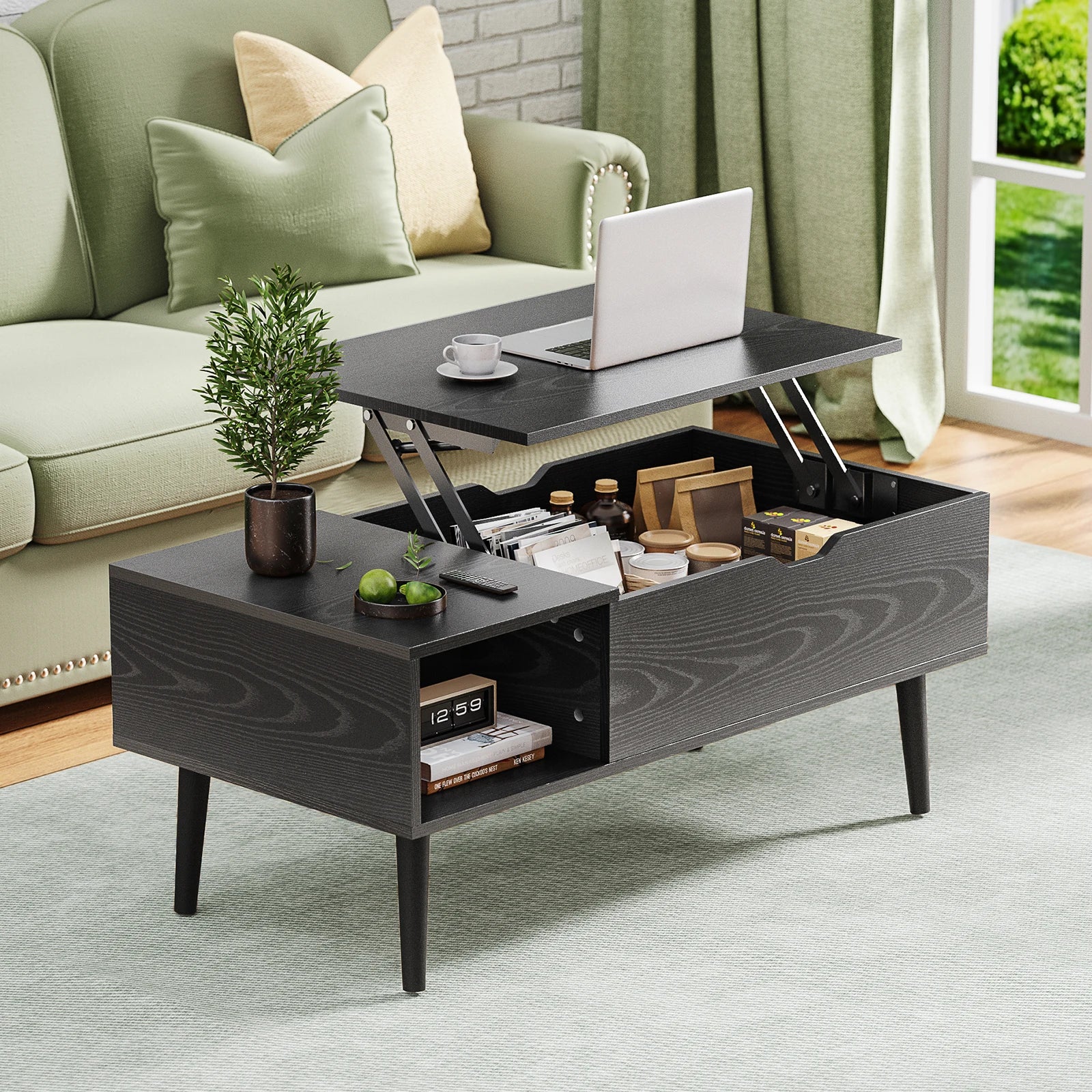 JHK Lift Top Coffee Tables Wood Dining Tables IN USA.