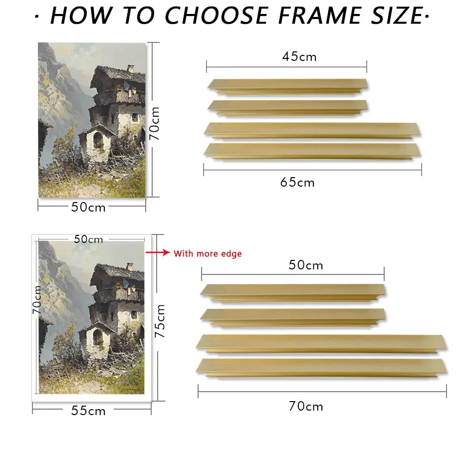 Canvas Floater Frame DIY Kit Metal Gold Large IN USA.