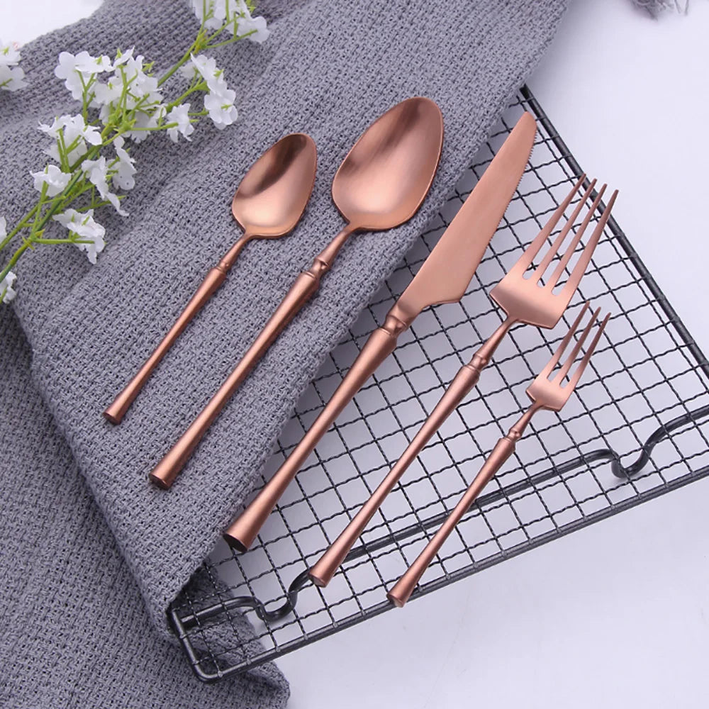 Pcs Gold Tableware Dinnerware Stainless Steel Cutlery Set