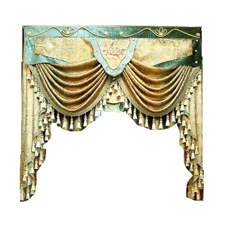 Gold Gilded Embroidered Hollowed Out Velvet Curtains in USA