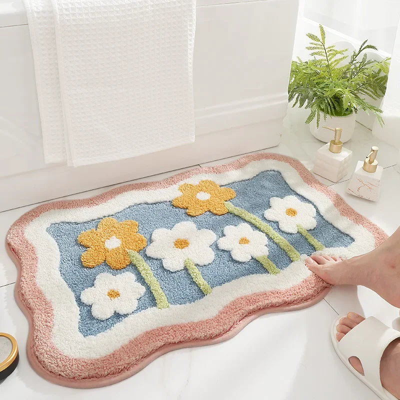 Bathroom Rug Soft Pink Cute Bath Mat Absorbent Microfiber in USA.