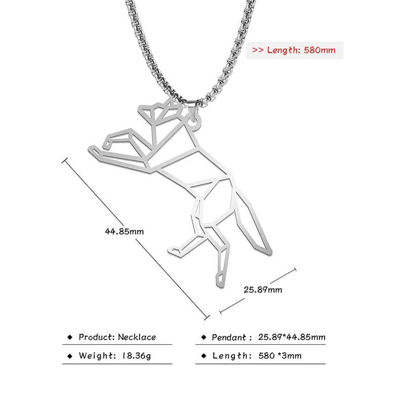 Unift Black Color Wolf Pendant Necklace Men Boy Stainless in USA