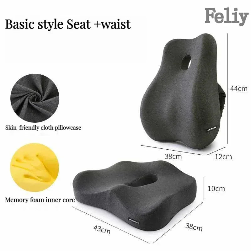 Memory Foam Office Chair Cushion Car Seat Support Waist