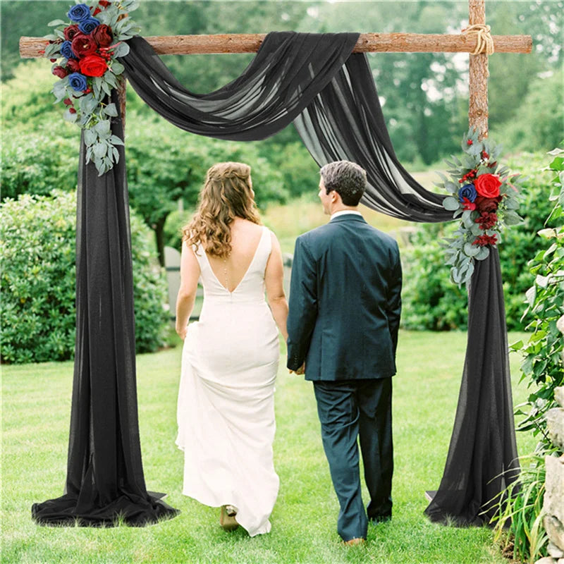 White Wedding Arch Draping Fabric Chiffon Fabric Drape in USA