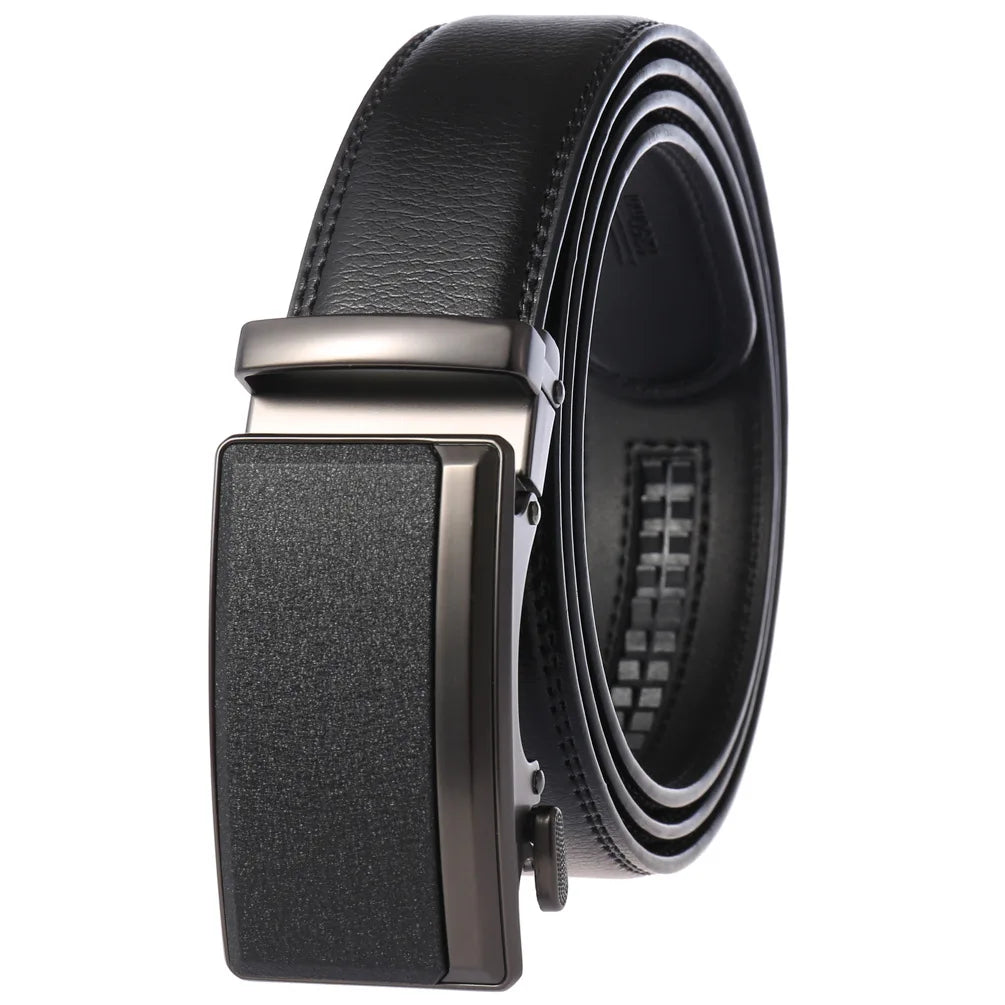 Men's Leather Belts Fashion Buckle Cowskin Male Belts in USA