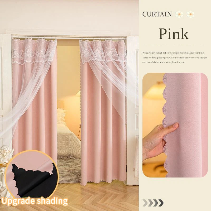 Ins Lace Curtains Window Hanging Curtains Living Room Bedroom in USA.