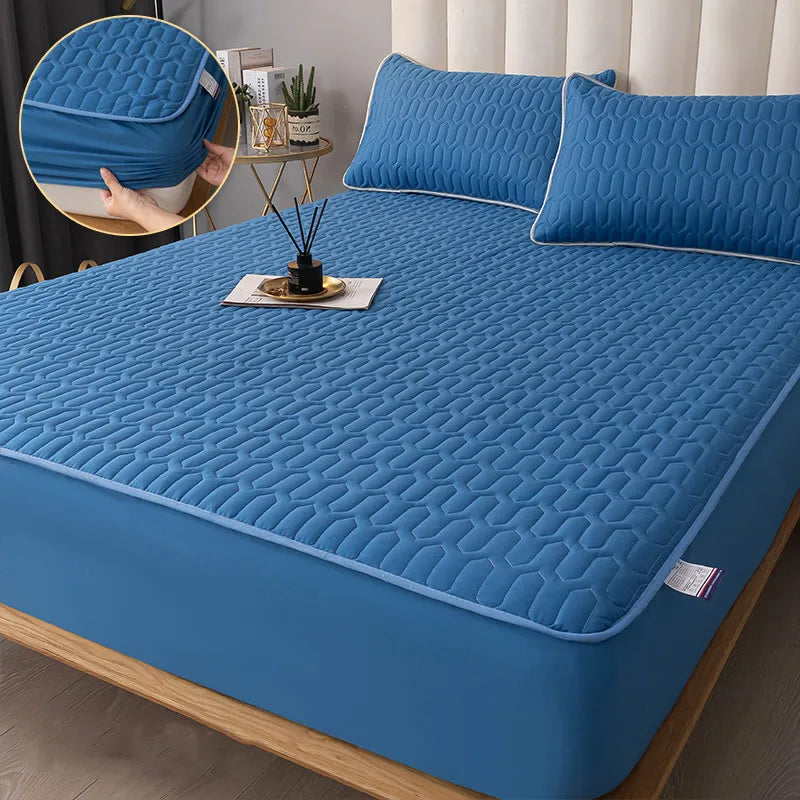 Thicken Mattress Cover Thick Quilted Stitched Bed Linen in USA.