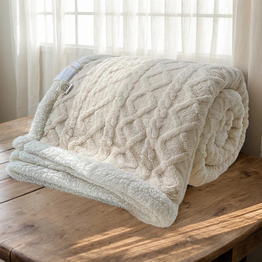 Thick Winter Warm Blanket Bed Artificial Lamb Cashmere in USA