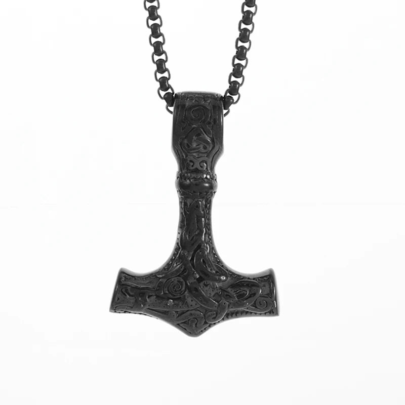 Stainless Steel Nordic Celtic Hammer Pendant Necklace in USA