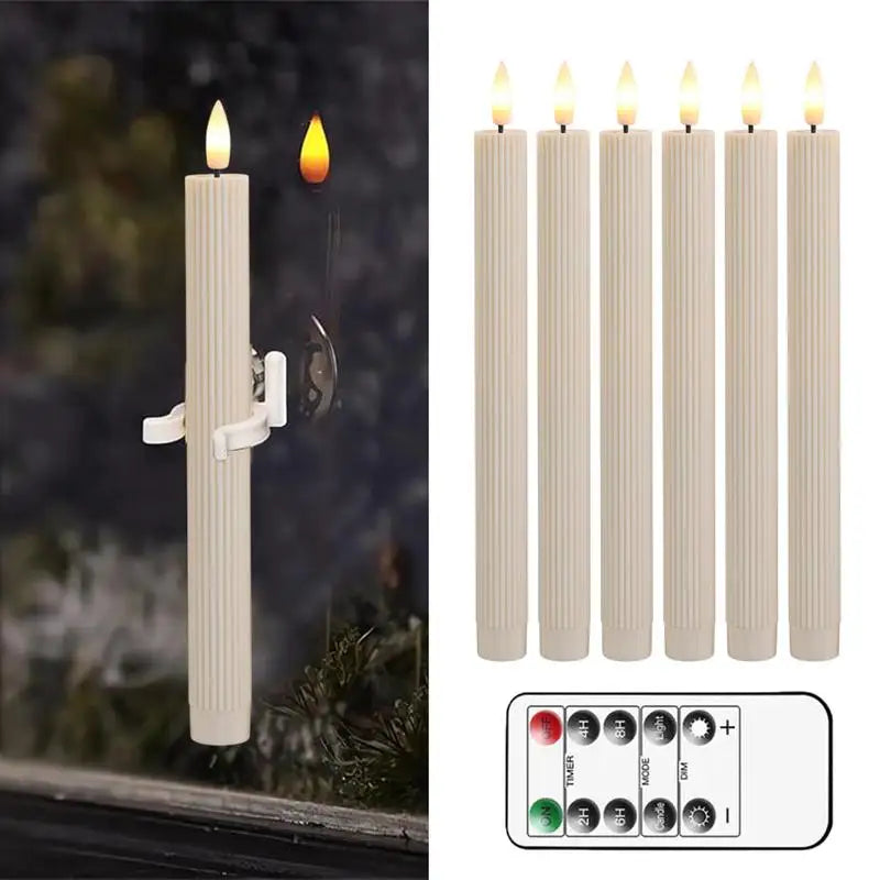 Flameless Window Candles With Remote 6X Wireless Flameless