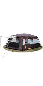 Large tent people family cabin straight wall doors windows net in USA