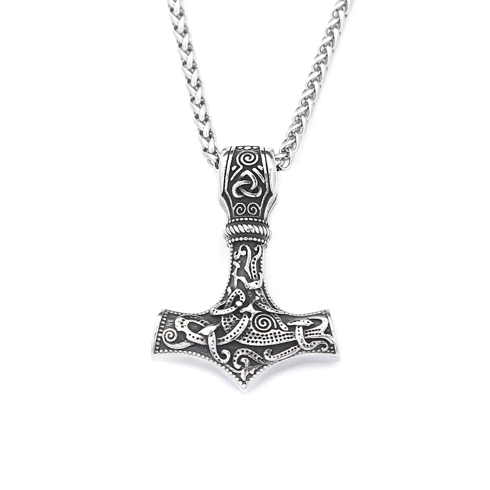 Vintage Classic Vikings Thor Mjolnir Hammer Pendant in USA