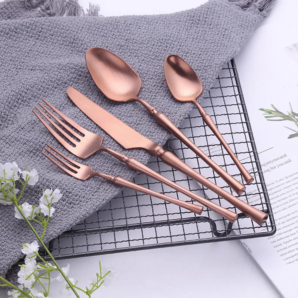 Pcs Gold Tableware Dinnerware Stainless Steel Cutlery Set