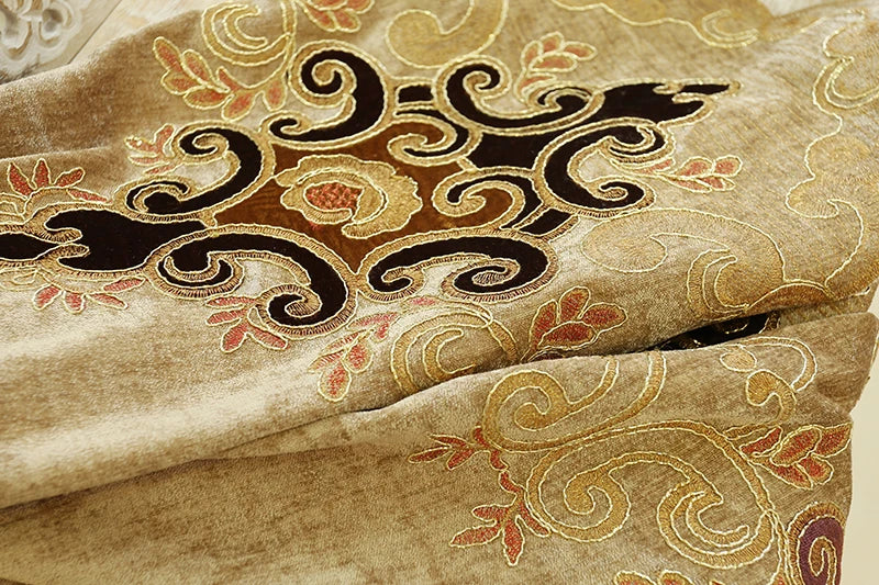 European Luxury Embroidered Curtains Living Room Curtains in USA