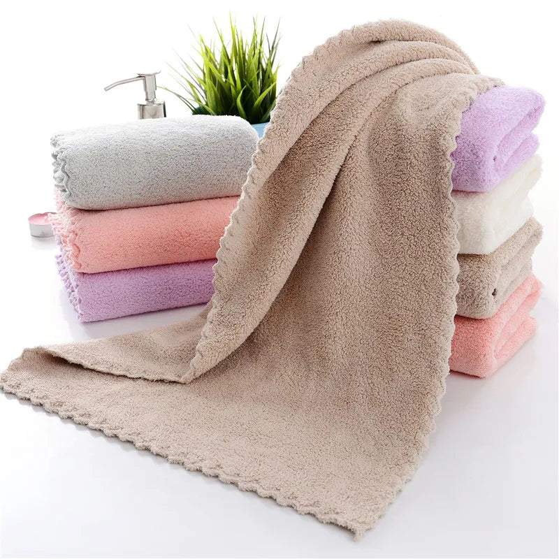 Microfiber Coral Velvet Face Towel Absorbent Cleaning Towel