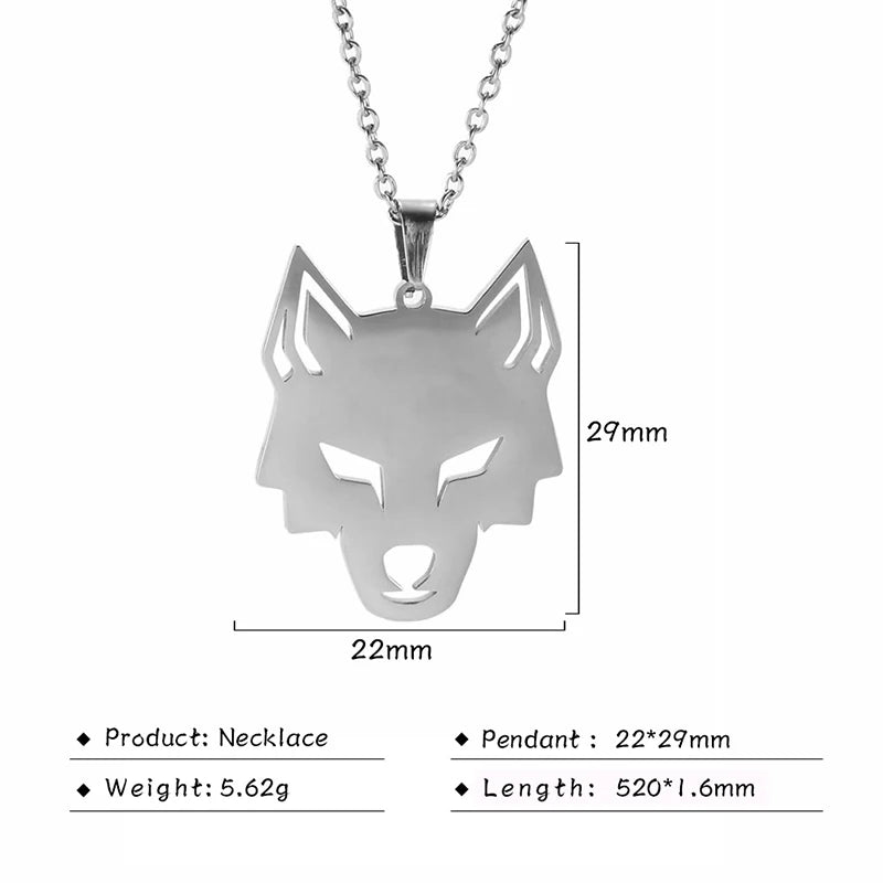 Unift Black Color Wolf Pendant Necklace Men Boy Stainless in USA