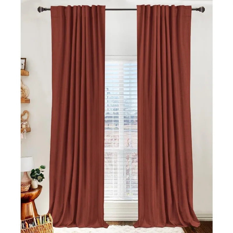 Blackout Shield Linen Blackout Curtains Bedroom in USA