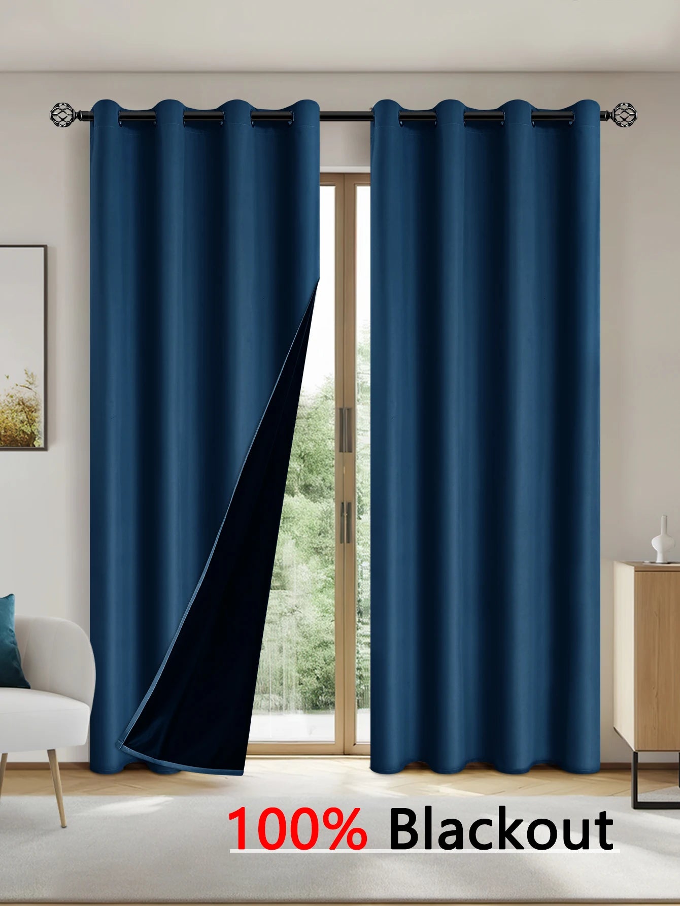 Blackout Curtains Grommets, Total Privacy Drapes Bedroom, in USA