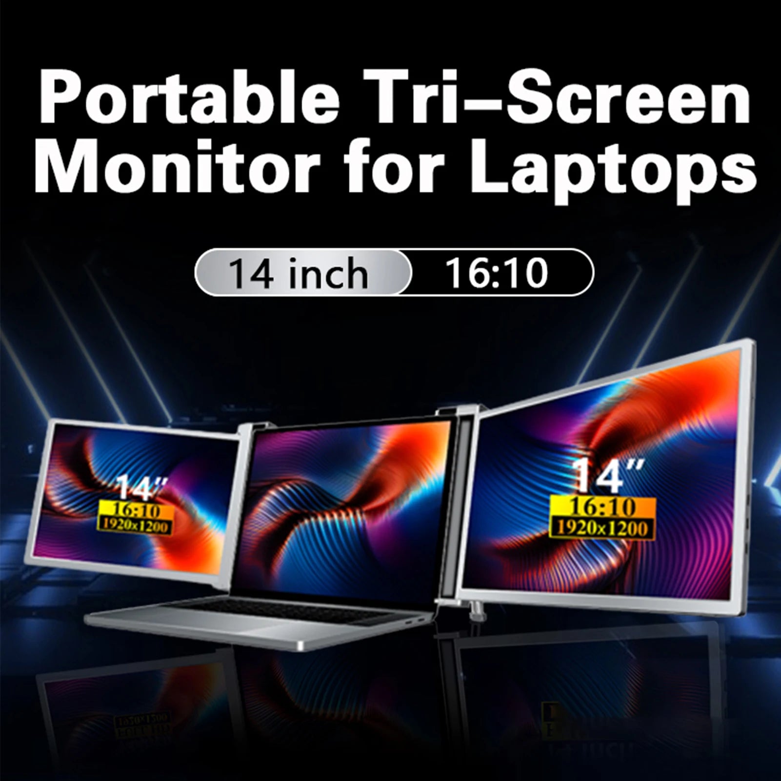 Portable Triple-screen Monitor Laptop Expansion Screen IN USA.